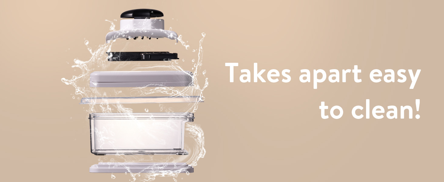 CAROTE Mandoline Slicer Vegetable Chopper with Container, Food Chopper Vegetable Cutter, Cheese Graters, Dicer for Kitchen, BPA-Free Kitchen Gadgets with Safety Holder