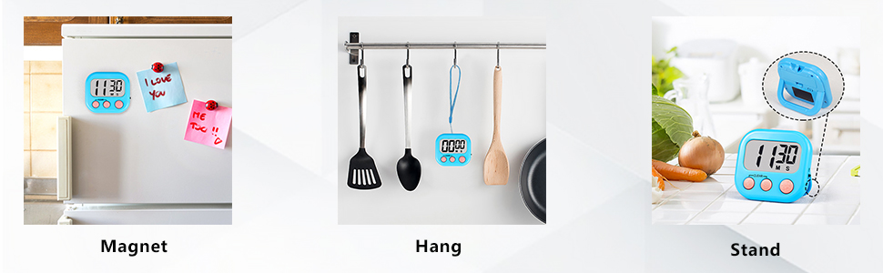 ZILLEEN Classroom Timers for Kids Classroom Magnetic Digital Kitchen Timers for Cooking Teachers Gym Game 6 Pcs