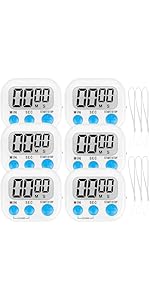 ZILLEEN Classroom Timers for Kids Classroom Magnetic Digital Kitchen Timers for Cooking Teachers Gym Game 6 Pcs