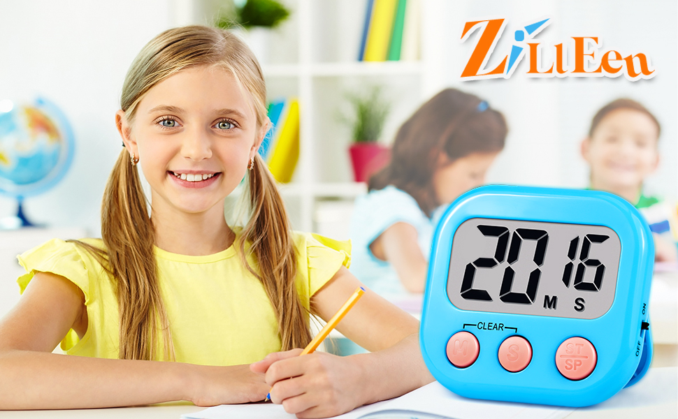 ZILLEEN Classroom Timers for Kids Classroom Magnetic Digital Kitchen Timers for Cooking Teachers Gym Game 6 Pcs