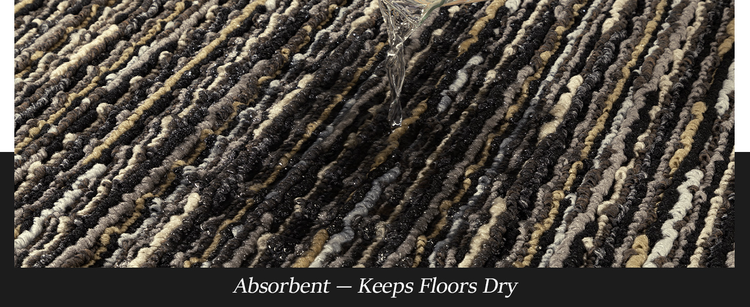 Kitchen Rugs Sets of 2-Non Slip Kitchen Mats for Floor-Thick Stain Resistant Vintage Kitchen Floor Mat Runner Carpet for Hallways Entryway Laundry Room Washable（Black 22