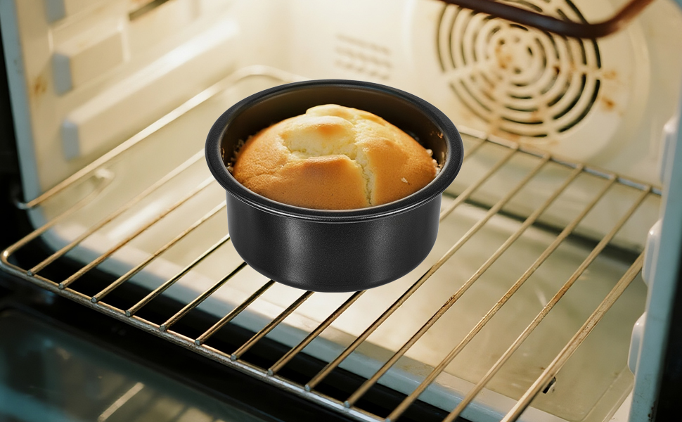 4 Inch Cake Pan Set of 3, Nonstick Smash Cake Pans with 100PCS Parchment Paper for Christmas Birthday, Round Mini Cake Pans Tin for Baking Layer Cakes Small Cheesecake, Straight Side & Dishwasher Safe