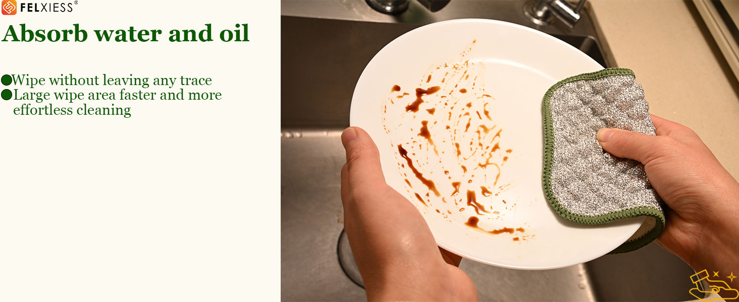 2026 New Double Side Non Scratch Wire Dishcloths,Multipurpose Wire Dishwashing Rags for Wet and Dry, Reusable Metal Dish Cloth,Wire Miracle Cleaning Cloths for Kitchen(Silver 6Pcs)