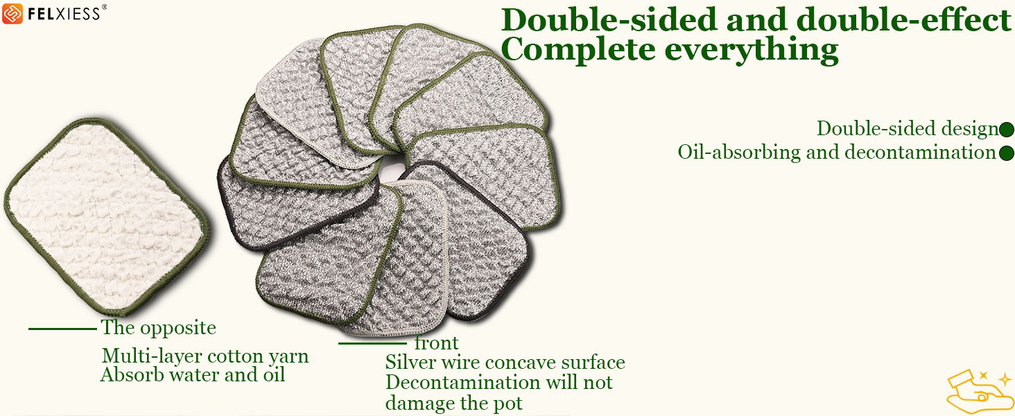 2026 New Double Side Non Scratch Wire Dishcloths,Multipurpose Wire Dishwashing Rags for Wet and Dry, Reusable Metal Dish Cloth,Wire Miracle Cleaning Cloths for Kitchen(Silver 6Pcs)