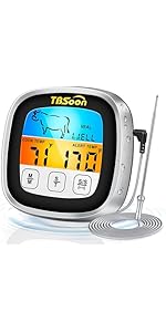 Multifunctional Digital Thermometer for Cooking,Food Thermometer+Thermometer Alarm+Kitchen Timer,Large Color Screen,Instant Read,Fast Response,grill bbq accessories,Kitchen Oven Meat Thermometer-DMT02