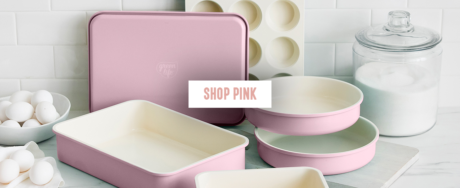 GreenLife 6 Piece Nonstick Bakeware Set, Non-Toxic PFAS-Free Ceramic Oven Pans, Dishwasher & Oven Safe to 450°F, Easy Release Baking Sheet, Loaf Pan, Rectangle & Round Cake, Muffin Pan, Sage