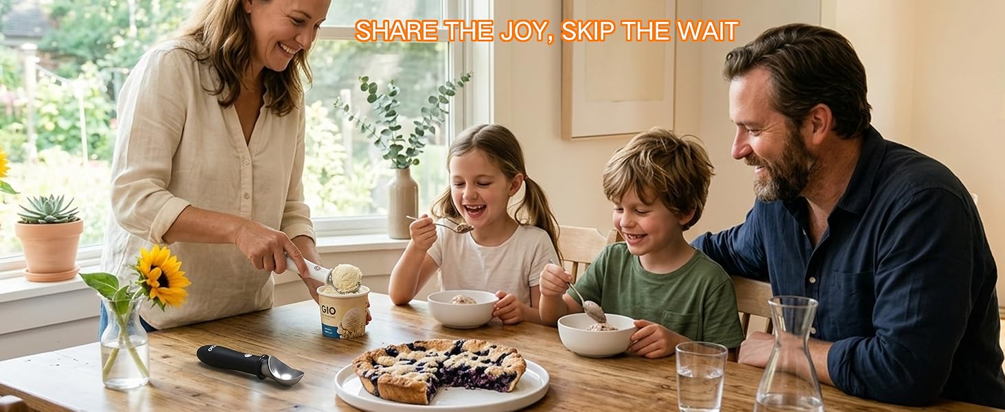 Heated Ice Cream Scoop Rechargeable – Upgraded 2026 Electric Warming Scooper for Rock Hard Ice Cream, Dual Temp 113℉/140℉, Safety Lock & Waterproof Ergonomic Handle (White)