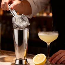 6 PCS Cocktail Strainer Bulk, 3.9 X 6.5 Inch Stainless Steel Bar Strainer, Bar Tools Drink Strainer for Home and Professional Bartenders