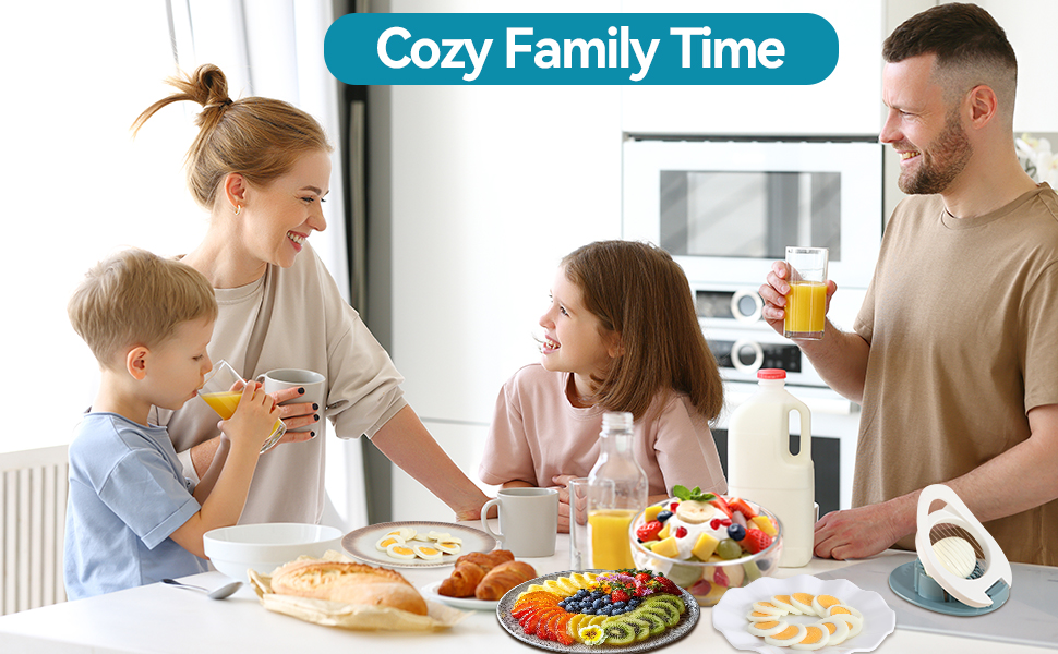 Egg Slicer & Dicer for Hard Boiled Eggs - Heavy Duty Cutter Dicer with Stainless Steel Wire, Cuts Strawberries, Kiwis & Soft Fruits Effortlessly - Easy-Clean Kitchen