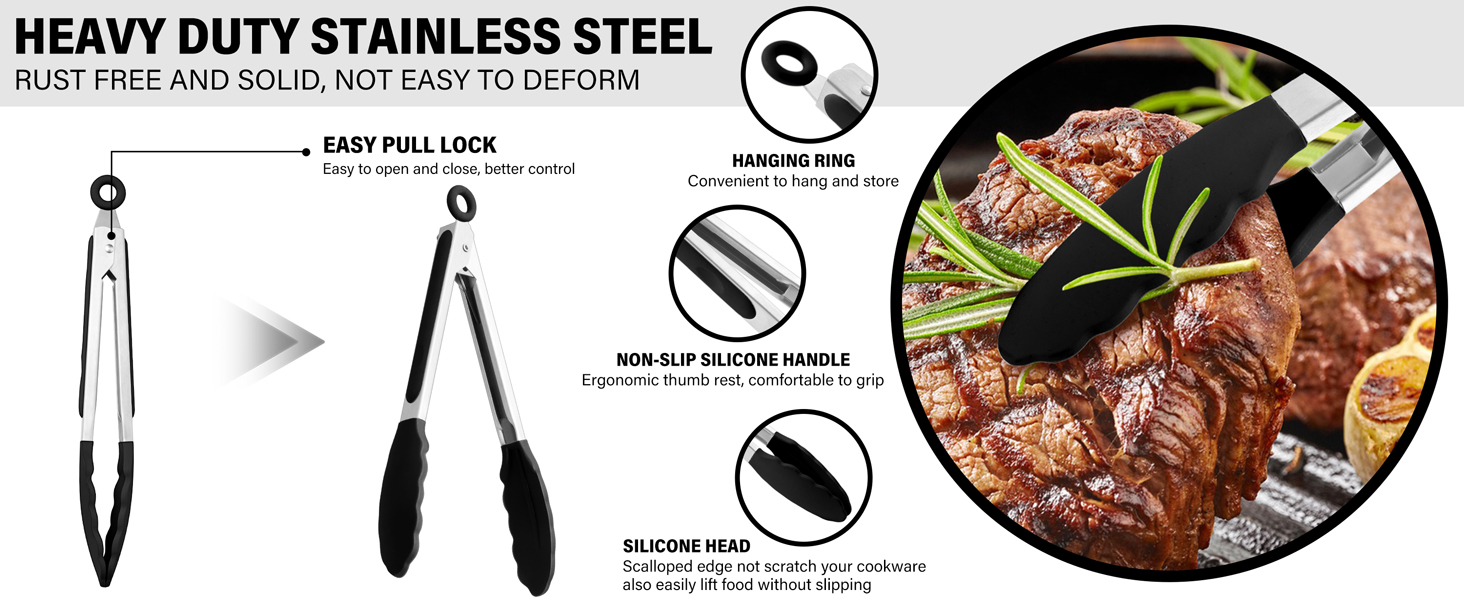 HaWare 11 PCS Silicone Cooking Utensils Set, Heat Resistant Kitchen Utensils with Holder, Food-grade Spatula Sets for Nonstick Cookware, Kitchen Tools Gadgets Include Fish Turner, Spoon (Black)