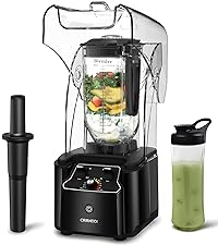 CRANDDI Professional Smoothie Blender, 80oz Countertop Blenders for Smoothies, Shakes & Ice Crushing, 1500W Compact Commercial Kitchen Blender with Stainless Steel Blade, 120V, K96