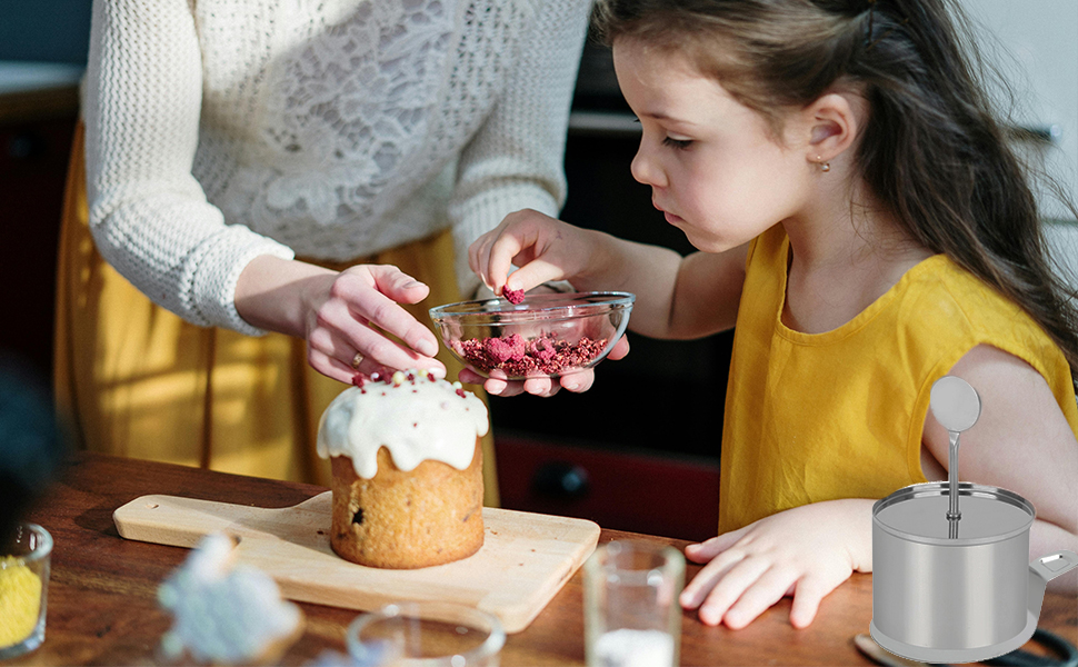 6 Pack Cake Ring Molds with 1 Pusher 1 Lifter, 3 Inch Seamless Mini Cheese Cake Cutter Ring Set, Stainless Steel Mini Food Mold for Mousse, Food Plating, Cookies, Baking (Round)