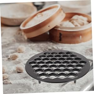 Dumplings Maker 37-Hole Zinc Alloy Press Dumpling Skin Mold Kitchen Tool 10.23X10.23X1.18In for Quick Home Cooking and Family Meal Prep