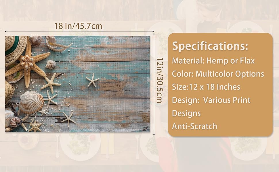 Watercolor Eucalyptus Leaves Placemats Set of 6, Green Branches Table Mates Non-Slip Heat Resistant Washable Linen Place Mats for Party Kitchen Dining Decoration Indoor Outdoor 12