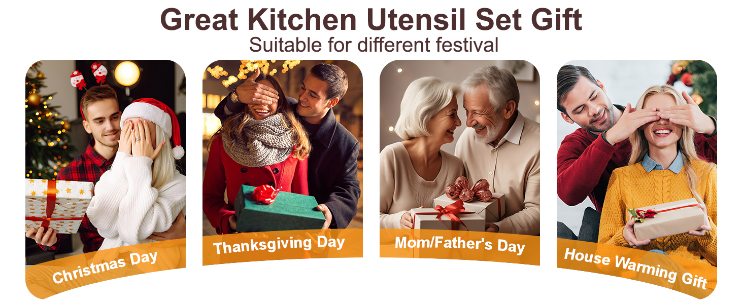 Yoehka Silicone Cooking Utensils Set for Nonstick Cookware, 4Pcs Heat Resistant Kitchen Silicone Spatula and Spoon Set with Stainless Steel Handle, Mixing, Flipping, Turning, Stirring, Black