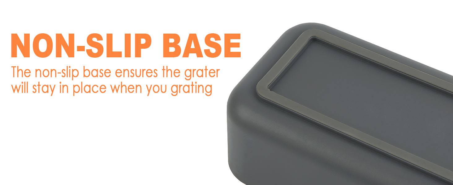 Cheese Grater Citrus Lemon Zester with Food Storage Container & Lid - Perfect For Hard Parmesan Or Soft Cheddar Cheeses, Ginger, Vegetables, Butter, Chocolate & Nutmeg, Gray