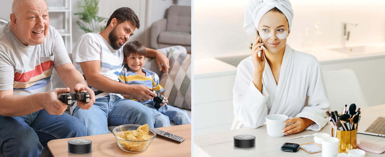 Dual Digital Kitchen Timer for Cooking, 199 Minutes Countdown & Stopwatch, Productivity Timer for Fridge, Big Digits, High-Definition Display, Rotary Adjustment, 3 Volumes, 2 Brightness Levels, Black