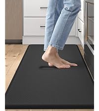 DEXI Kitchen Floor Mats 3 Pieces Non Slip, Washable Runner Rugs Absorbent,Thin Standing Carpet Soft Comfort for Sink Hallway Entryway Laundry Room Boho Decor, Rust