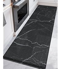 DEXI Kitchen Floor Mats 3 Pieces Non Slip, Washable Runner Rugs Absorbent,Thin Standing Carpet Soft Comfort for Sink Hallway Entryway Laundry Room Boho Decor, Rust