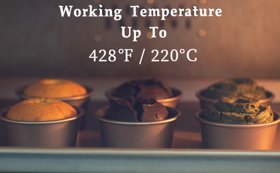 3.5-Inch Mini Angel Food Cake Pan Set,6pcs Nonstick Fluted Tube Pan,Small Chiffon Baking Cup, Carbon Steel Round Cake Mold,Tube Bakeware for Oven Baking for Making Jello,Chocoflan,Flan(Gold)