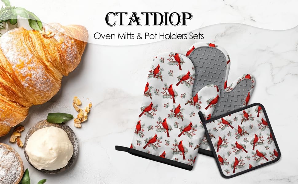 Thanksgiving Pumpkin Oven Mitts and Pot Holders, Fall Oven Mitts Sets of 3 for Cooking Lover Kitchen Decor, Pumpkins Heat Resistant Non-Slip Silicone Kitchen Glove Gifts for Mom Wife Sister BFF