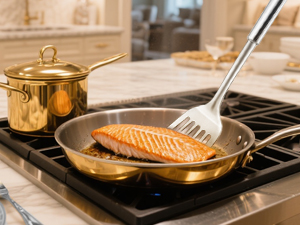 14.5-in Stainless Steel Spatula Set, 18/0 SS Heavy Duty Turner & Slotted Spatula for Kitchen Use, Cast Iron Grilling Frying, Pack of 2