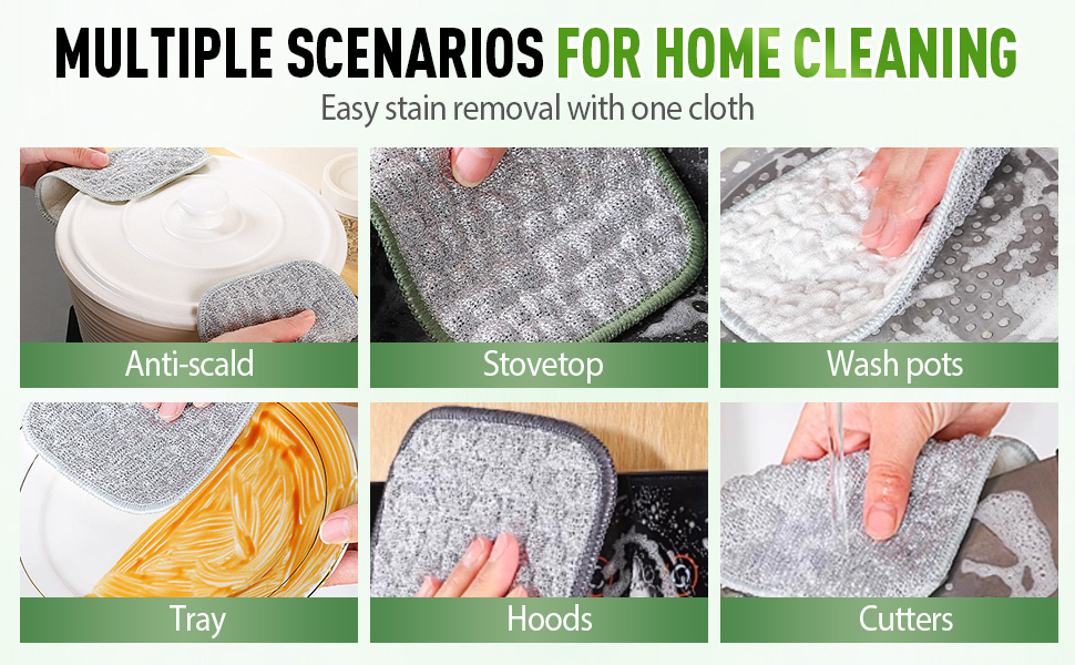 Multipurpose Wire Dishwashing Rags for Wet and Dry, 2026 Reusable Metal Scrubbing Pads Sponge Cloths Towels Clean, Non Scratch Wire Dishcloth for Kitchen, Sinks, Pots, Pans (5pcs)