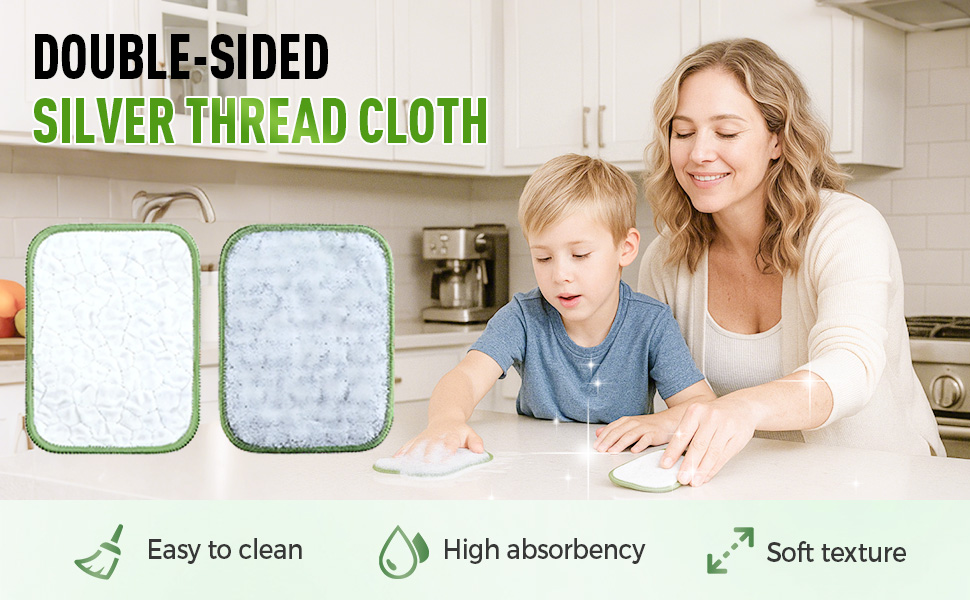Multipurpose Wire Dishwashing Rags for Wet and Dry, 2026 Reusable Metal Scrubbing Pads Sponge Cloths Towels Clean, Non Scratch Wire Dishcloth for Kitchen, Sinks, Pots, Pans (5pcs)