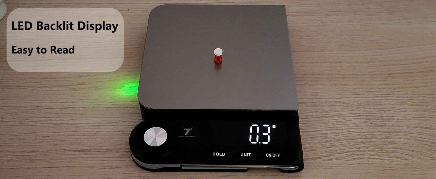 11lb Digital Kitchen Food Scale with Pull Out Display & Meat Thermometer, 0.1g Precision Wireless Scale for Baking, 304 Stainless Steel, LED Screen, 5 Units, USB Rechargeable