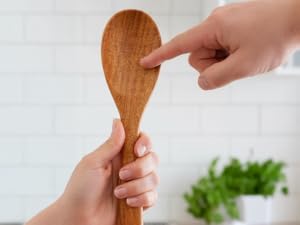 Home Hero Wooden Utensil Set 11 Pcs – Natural Teak Wooden Kitchen Utensils Set with Sturdy, Easy-to-Clean Wooden Spoons for Cooking – Non-Scratch Teak Cooking Utensils (11 pcs)