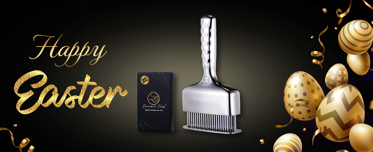 Meat Tenderizer Tool, Stainless Steel Blade Tenderizer for Meat – Extra Long Handle, Rustproof One-Piece Meat Tenderizer Mallet & Hammer, Steak Cooking Accessories, No Assembly Needed, 5-Year Warranty