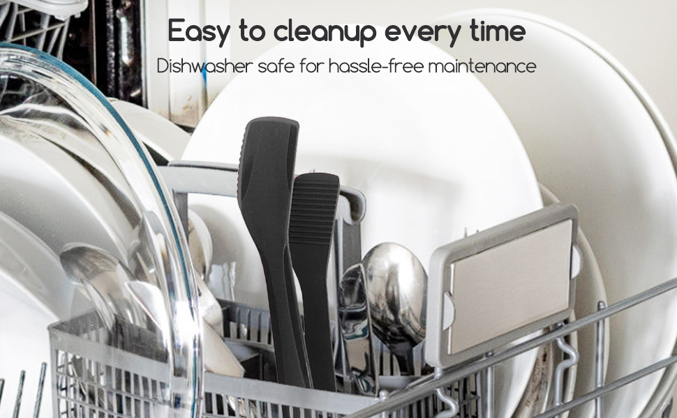 SOLEADER 11 Inch Silicone Tongs for Cooking Heat Resistant, Lightweight Non-Scratch Stainless Steel, Kitchen & BBQ Tools with Silicone Tips for Flipping Fish, Steak, Toast & Bread (2-Pack)