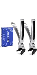 SOLEADER 11 Inch Silicone Tongs for Cooking Heat Resistant, Lightweight Non-Scratch Stainless Steel, Kitchen & BBQ Tools with Silicone Tips for Flipping Fish, Steak, Toast & Bread (2-Pack)