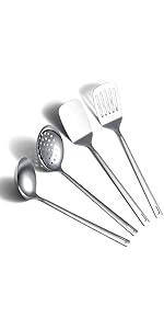 Spaghetti Spoon, ReaNea Pasta Server, Stainless Steel Pasta Spoon with Teeth, One-Piece Metal Pasta Fork, Noddle Fork Kitchen Utensils, Heat Resistant, Dishwasher Safe, Easy to Clean