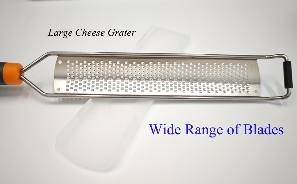 Stainless Steel Cheese Zester, Wide Lemon Shredder, Kitchen Lemon Zester Tool, Cheese Grater, Lemon Grater, Stainless Steel Long Handled