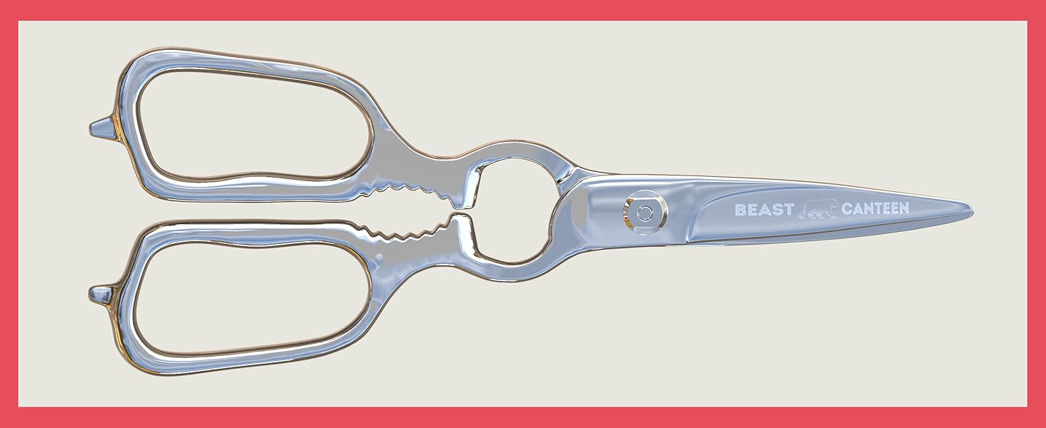 Kitchen Scissors – Heavy-Duty All-Stainless Steel Shears with Forged 3Cr14 Blades, Come-Apart Design, Rust-Resistant Electropolished Finish, Multi-Purpose Nutcracker & Bottle Opener