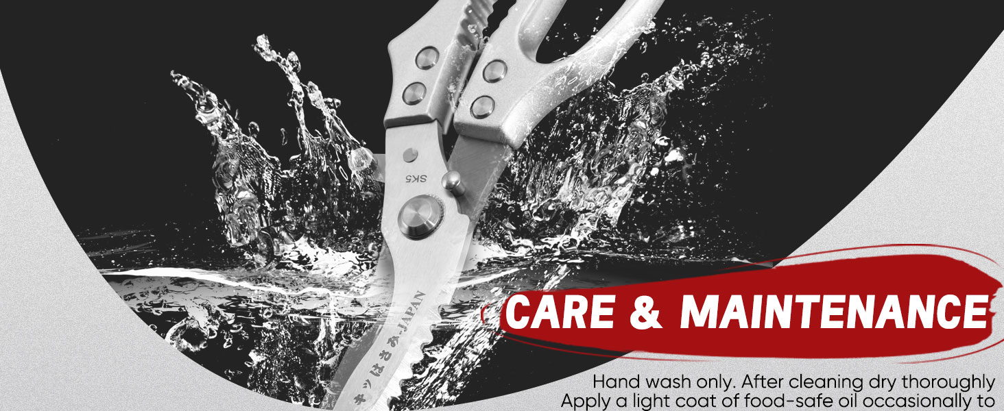 TIVOLI Poultry Shears Silver,Japanese Kitchen Shears Heavy Duty with Non-Slip Handle & Safety Lock,Multifunctional Kitchen Scissors for Chicken, Meat, Turkey, Fish, Vegetables,Ideal Gift