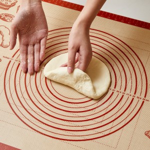 Silicone Baking Pastry Dough Mat - 26x16Inch Extra Large Cookie Bread Rolling Mats Sheet, Nonstick Kitchen Counter Kneading Board, Thick Reusable Pie Cookies Pizza Fondant Making Matt with Measurement