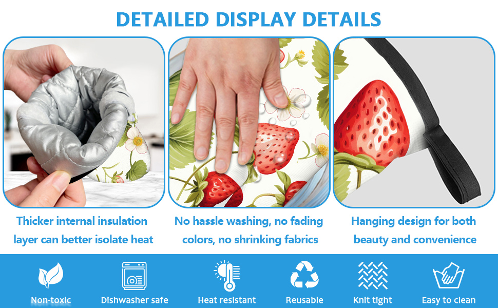 Funny Black Cat Oven Mitts and Pot Holders Sets Heat Resistant 4Pcs Potholders Oven Gloves Hot Pads for Kitchen Baking Cooking Grilling BBQ