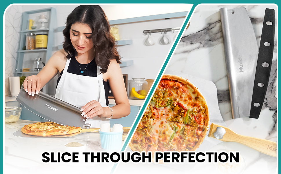 Aluminum Pizza Peel & Rocker Cutter Set (12