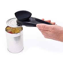 Starfrit MightiCan Can Opener - Safe - Holds Lid and Leaves No Sharp Edges on Lid - 3 year warranty - Comfort Grip - Heavy Duty Non-Slip Knob - 2025 Model