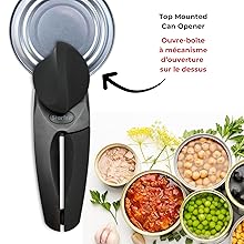 Starfrit MightiCan Can Opener - Safe - Holds Lid and Leaves No Sharp Edges on Lid - 3 year warranty - Comfort Grip - Heavy Duty Non-Slip Knob - 2025 Model