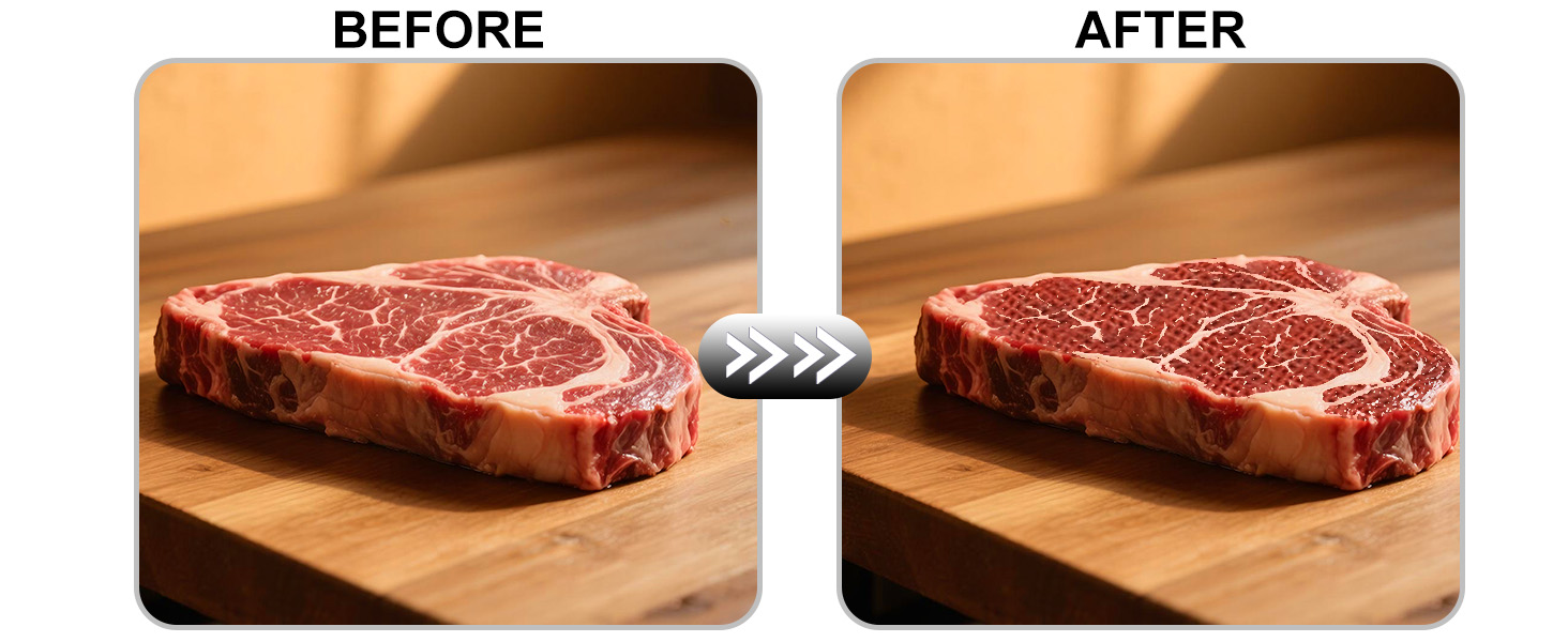 SIXRARI Electric Meat Tenderizer Tool, Adjustable 3 Speed Cordless Electric Meat Mallet, Powerful Motor, Easy to Clean, Kitchen Essentials for Tenderizing Steak/Beef/Chicken Chops and More (Silver)