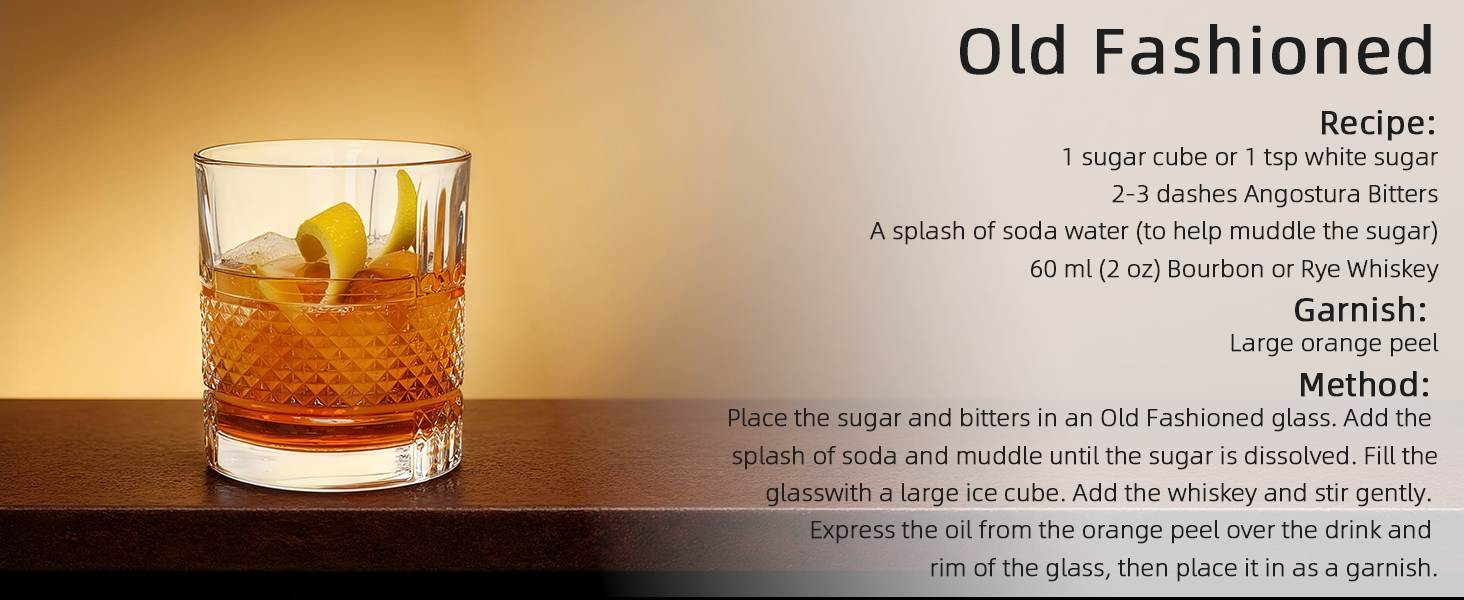 Glass Cocktail Shaker, with Recipes and Measurements 20oz, Built-in Strainer and Leakproof Seal, Clear Bar Tool for Margaritas, Martinis