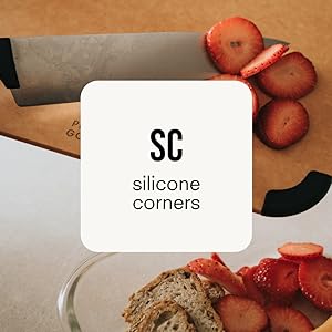 Public Goods Wood Cutting Board | Large Cutting Board for Kitchen | Made From Wood Fiber and Paper Composite | Non-Slip Silicone Corners | Dishwasher Safe, Durable, and Knife-Friendly | 17.3