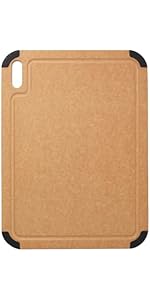 Public Goods Wood Cutting Board | Large Cutting Board for Kitchen | Made From Wood Fiber and Paper Composite | Non-Slip Silicone Corners | Dishwasher Safe, Durable, and Knife-Friendly | 17.3