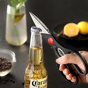 5 Pieces Kitchen knife Set, Knife Set Without Block with Sheathes, Stainless Steel Sharp Blade and Comfortable Handle, Chef Knife Set with Kitchen Scissors and Peeler for Cooking