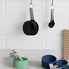 Measuring Cups and Spoons Set, 10-Piece Stackable Kitchen Tools with Stainless Steel Handles, Nesting Measurement Gadgets for Cooking & Baking (pink)