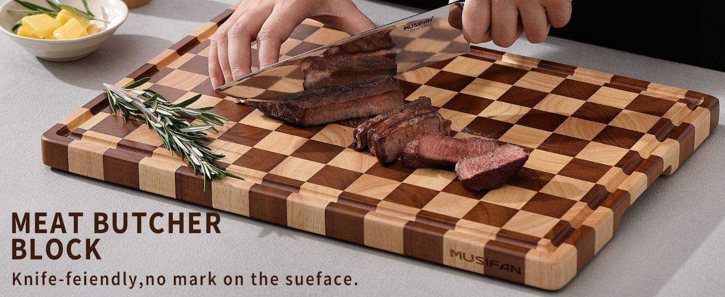 Acacia Wood Cutting Board for Kitchen – Chopping Board with Grooves & Handles, Large Wooden Cutting Board for Meat, Vegetables, Fruits, Cheese and Fruits Ideal Kitchen Gifts