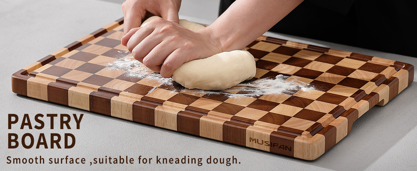 Acacia Wood Cutting Board for Kitchen – Chopping Board with Grooves & Handles, Large Wooden Cutting Board for Meat, Vegetables, Fruits, Cheese and Fruits Ideal Kitchen Gifts